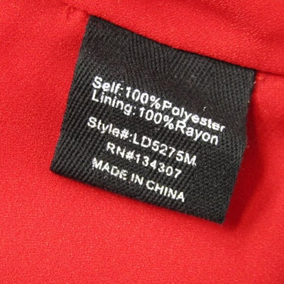 NEW LINE AND DOT Mini Dress Scarlet Red Size S Penni Off The Shoulder Ruffle - Picture 6 of 9